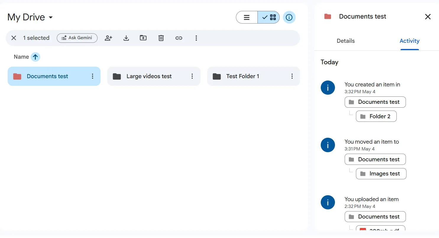 Google Drive folder organization
