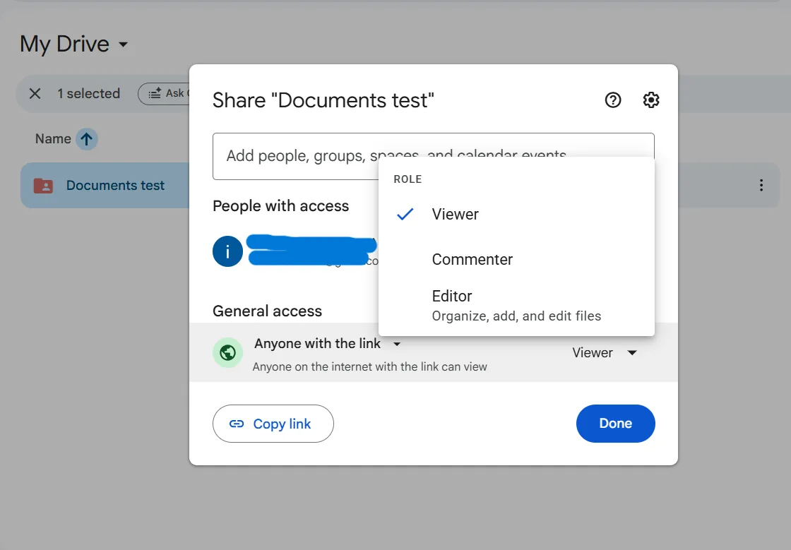 Google Drive file sharing and collaboration