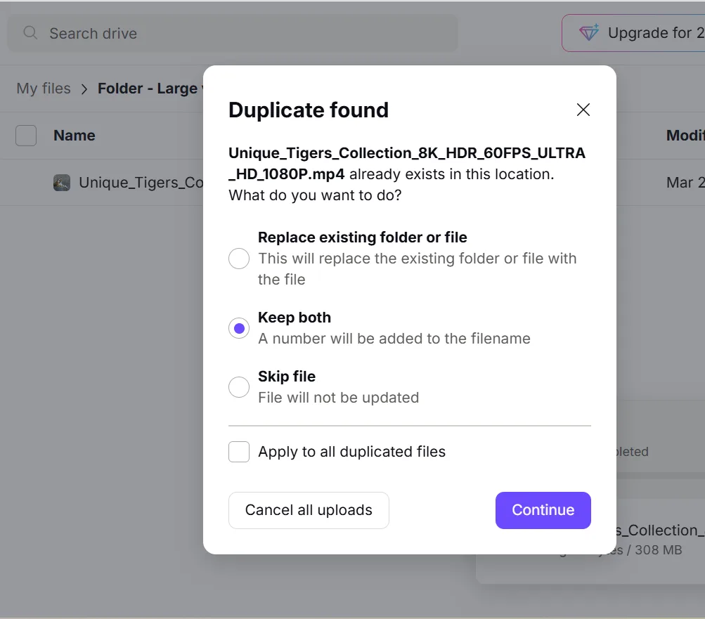 Proton Drive folder organization and file management